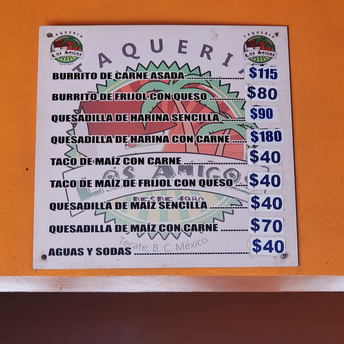 Taquería Los Amigos Menu - Image 2