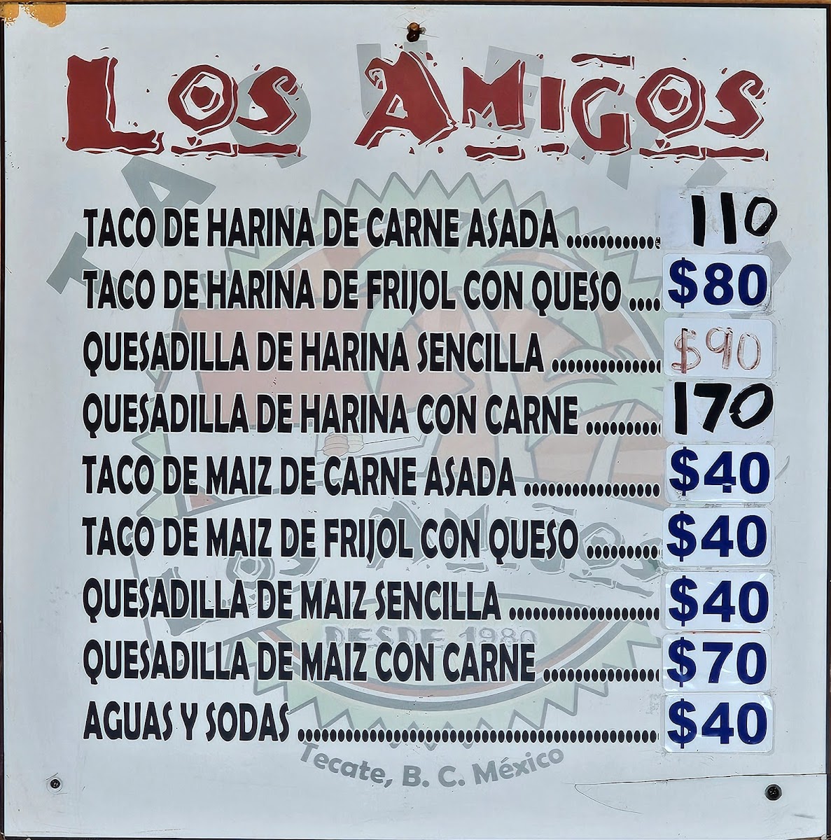 Taquería Los Amigos Menu - Image 4